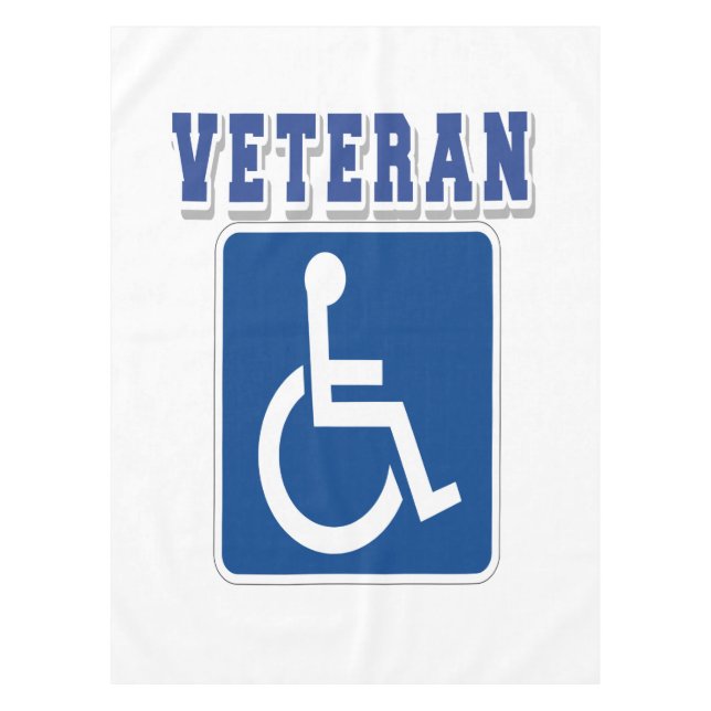 Mit Behinderung behinderter Veteran Tischdecke (Vorderseite)