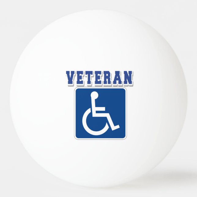 Mit Behinderung behinderter Veteran Tischtennisball (Vorderseite)