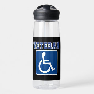 Mit Behinderung behinderter Veteran Trinkflasche