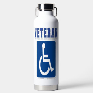 Mit Behinderung behinderter Veteran Trinkflasche
