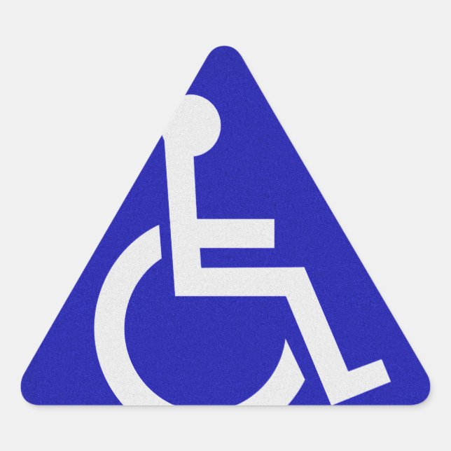 Mit Behinderung für Behinderte Dreieckiger Aufkleber (Vorderseite)