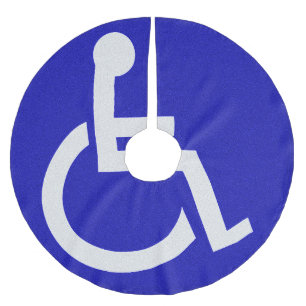 Mit Behinderung für Behinderte Polyester Weihnachtsbaumdecke