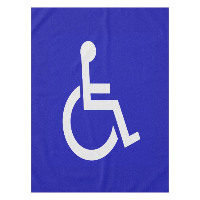 Mit Behinderung für Behinderte Tischdecke (Vorderseite)