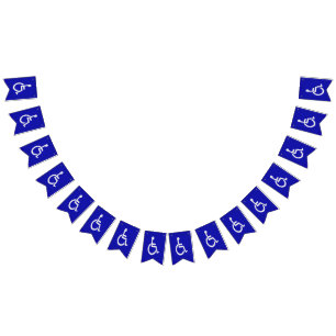 Mit Behinderung für Behinderte Wimpelkette