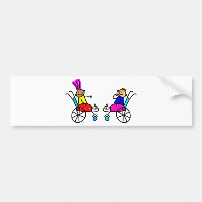 Mit Behinderung Kinder Autoaufkleber (Vorne)