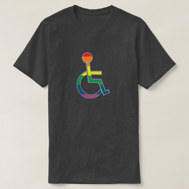Mit Behinderung LGBT-Prix-Symbol T-Shirt (Design vorne)