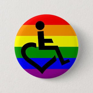 Mit Behinderung LGBT Stolz-Abzeichen Button