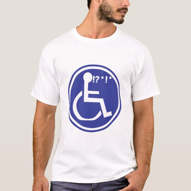 MIT BEHINDERUNG ROLLSTUHL-UNGLÜCK T-Shirt (Vorderseite)