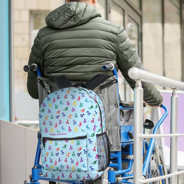 Mit Behinderung Stick Man hat Spaß Bedruckter Rucksack (Von Creator hochgeladen)