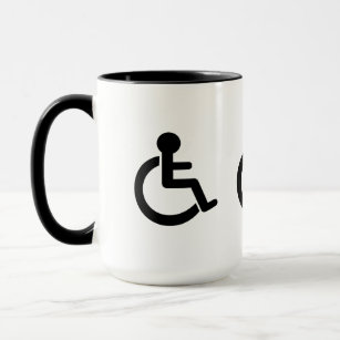 Mit Behinderung Symbol für Behinderung Tasse