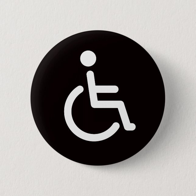 Mit Behinderung Symbol oder Button (Vorderseite)