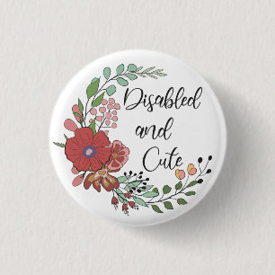 Mit Behinderung und Niedlich Button