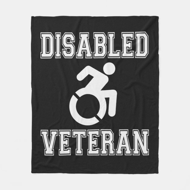 Mit Behinderung Veteran Fleecedecke (Vorderseite)