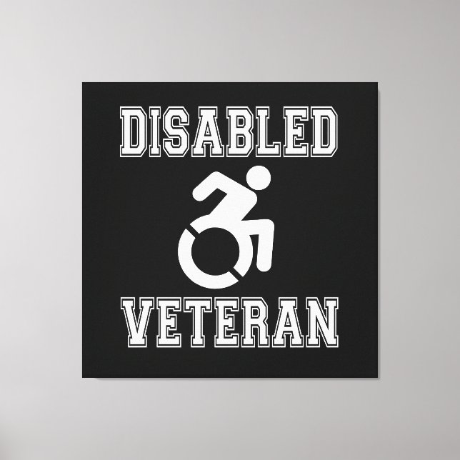 Mit Behinderung Veteran Leinwanddruck (Vorderseite)
