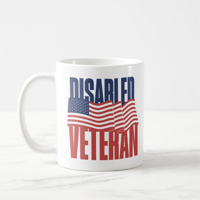 Mit Behinderung Veteran Proud Patriotic American F Kaffeetasse (Links)