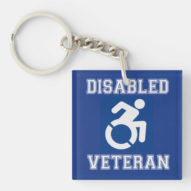 Mit Behinderung Veteran Schlüsselanhänger (Vorderseite)
