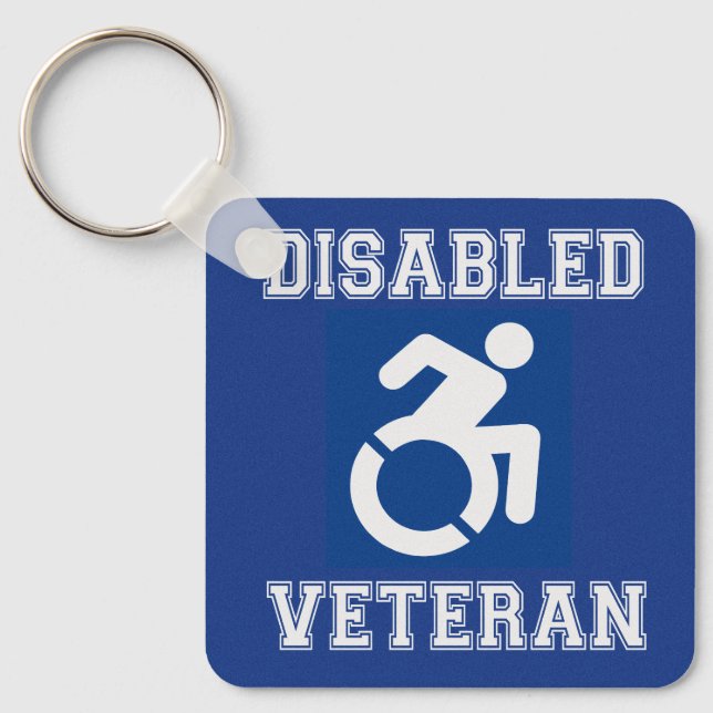 Mit Behinderung Veteran Schlüsselanhänger (Vorderseite)