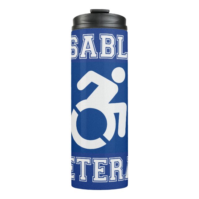 Mit Behinderung Veteran Thermosbecher (Vorderseite)