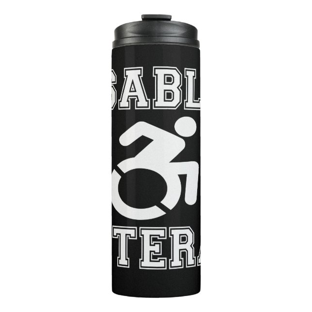 Mit Behinderung Veteran Thermosbecher (Vorderseite)