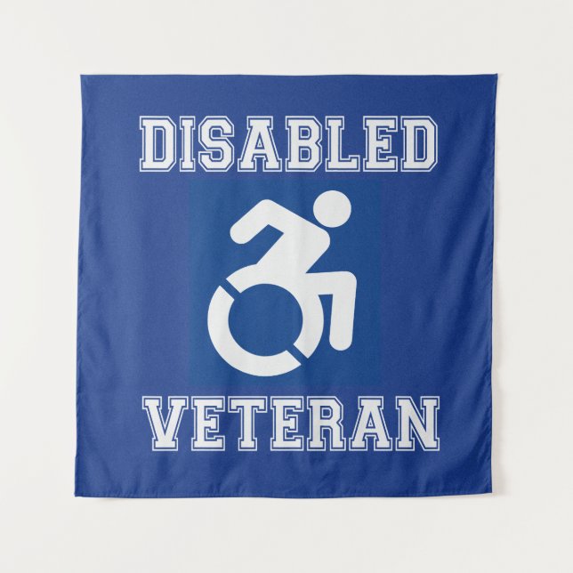 Mit Behinderung Veteran Wandteppich (Vorderseite)