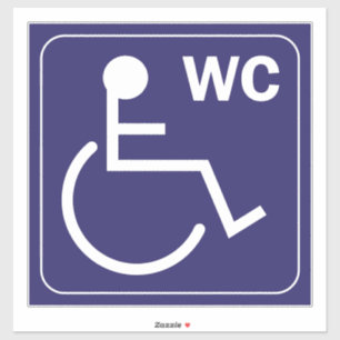 Mit Behinderung WC Toilette Rollstuhlaufkleber Sym Aufkleber