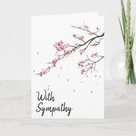 "Mit Beileid" Cherry Blossom Karte