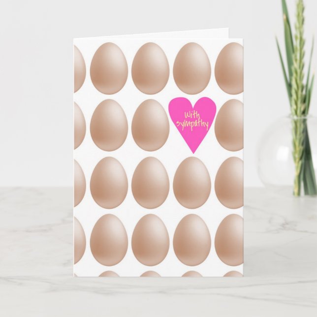 Mit Beileid: der Verlust eines Hühners Karte (Vorderseite)