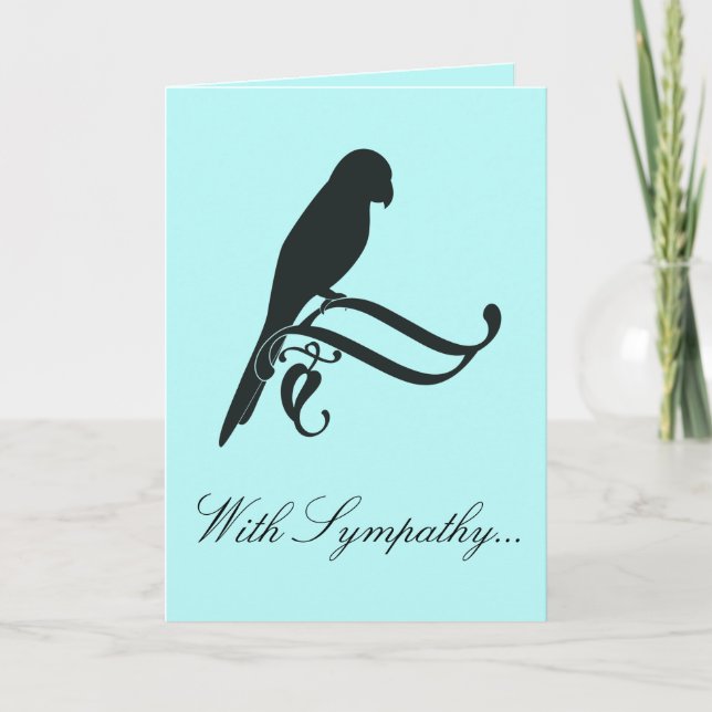 Mit Beileid für den Verlust eines Papageiens Karte (Vorderseite)