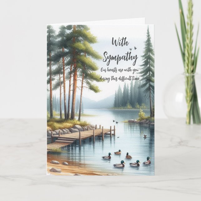 Mit Beileid Grußkarte Dankeskarte (Vorderseite)