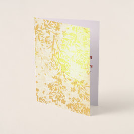 Mit Beileid japanische Kirschblüten in Gold Folienkarte