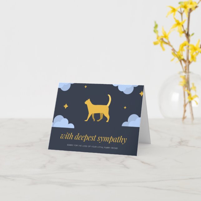 mit Beileid Karte (Gelbe Blume)