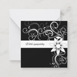 Mit Beileid Mitteilungskarte