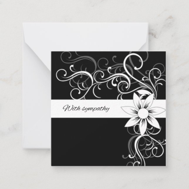 Mit Beileid Mitteilungskarte (Vorderseite)