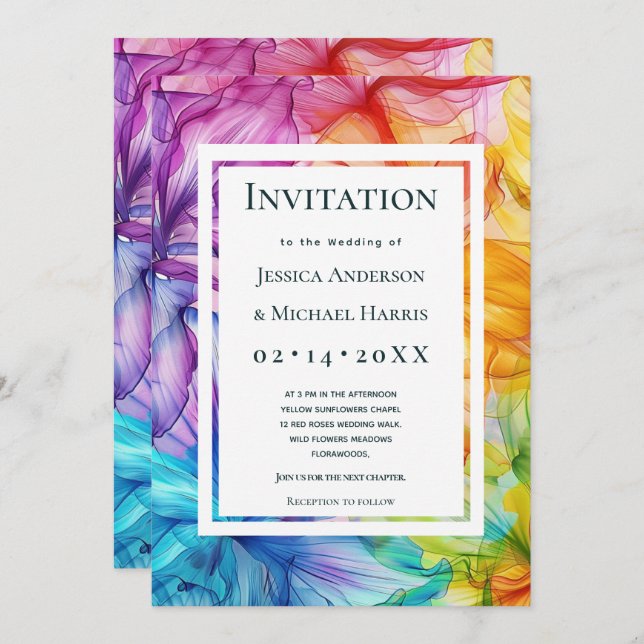 Mit benutzerdefiniertem Text auf der Rückseite Eth Einladung (Vorne/Hinten)