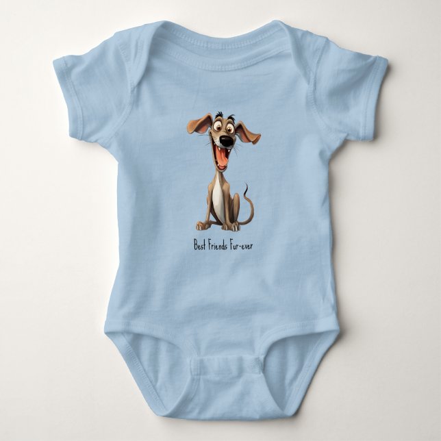 Mit benutzerdefiniertem Text 🐶 verrückte 🤪 Baby Strampler (Vorderseite)
