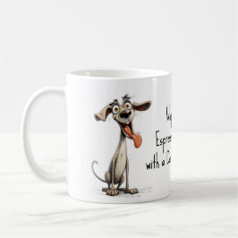 Mit benutzerdefiniertem Text 🐶 verrückte 🤪 Kaffeetasse