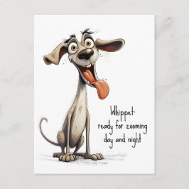 Mit benutzerdefiniertem Text 🐶 verrückte 🤪 Postkarte