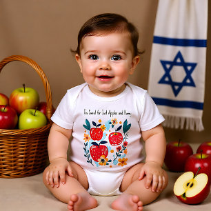 🍎 🐝 mit benutzerdefiniertem Text zu süß Baby Strampler