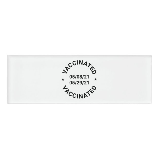 Mit benutzerdefinierten Daten und Text Namenschild (Vorderseite)