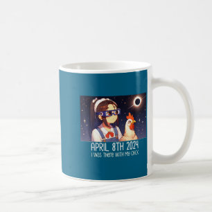 Mit Beobachtung der totalen Sonnenfinsternis Huhn Kaffeetasse
