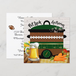 Mit Bier Version Pot Luck / Was auch immer Einladu Einladung