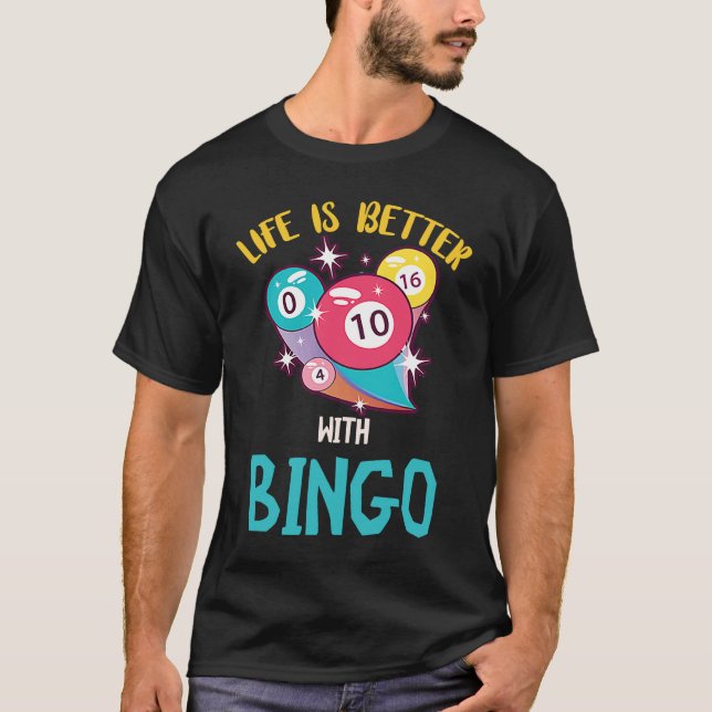 Mit Bingo Gambling Lucky Bingo Player Game T-Shirt (Vorderseite)