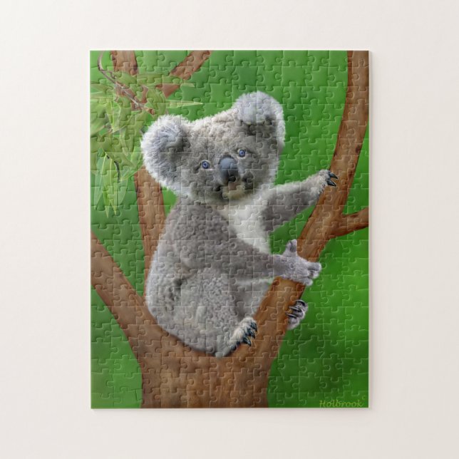 Mit blauen Augen Baby-Koala-Bär Puzzle (Vertikal)