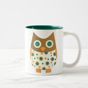 Mit blauen Augen Eule Zweifarbige Tasse
