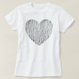 Mit Bleistift ausgefüllt - Weiß auf Schwarz T-Shirt