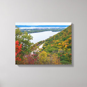 mit Blick auf den Fluss Mississippi und Bluffs Leinwanddruck