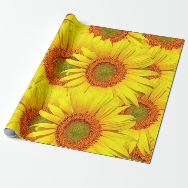 Mit Blumen Geschenkpapier (Ungerollt)