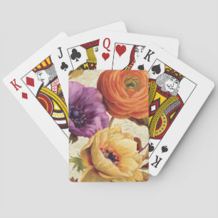 Mit Blumen in voller Blüte Spielkarten
