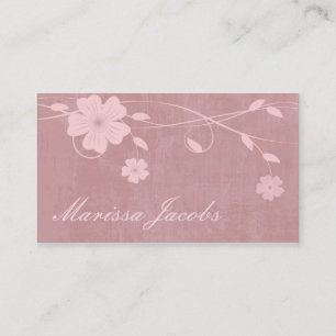 Mit Blumen mit Visitenkarte