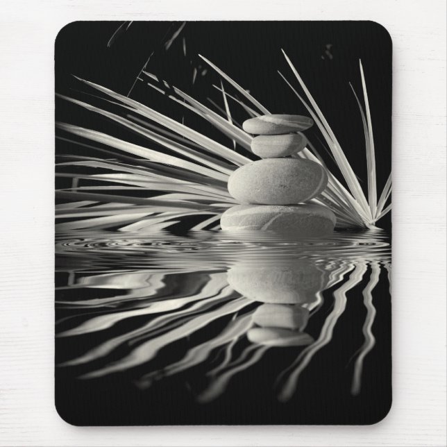 Mit Blumen und Kiesel Mousepad (Vorne)